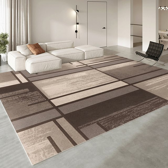 VIKAMA Wohnzimmerteppich in Beige, modern und abstrakt, rutschfest und pflegeleicht - Bild 1