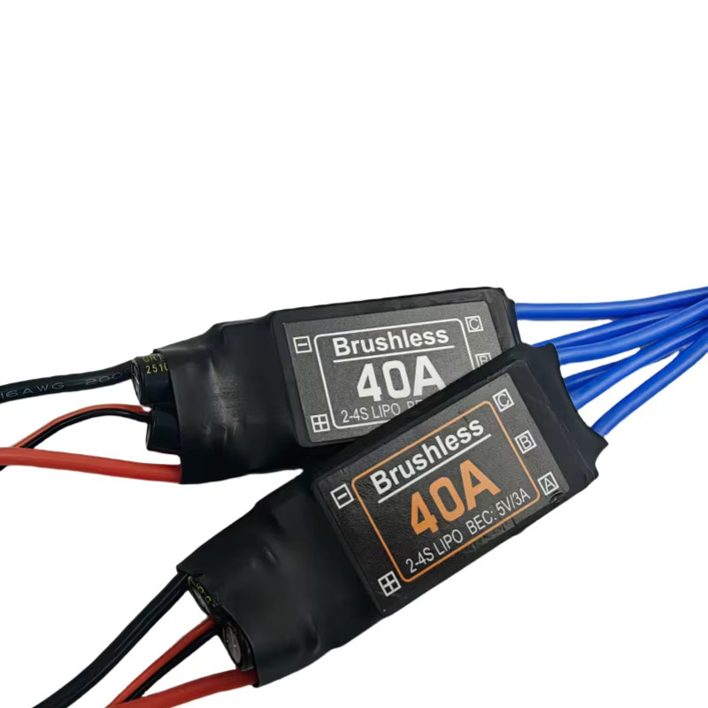Xida 40A bürsenloser elektrischer Geschwindigkeitsregler, Schwarz - Bild 2