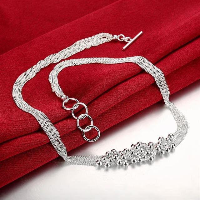 Wucifang Jewelry Halskette, 925 Silber, Quastenperlen Trauben, brown, 45cm, Damen - Bild 1