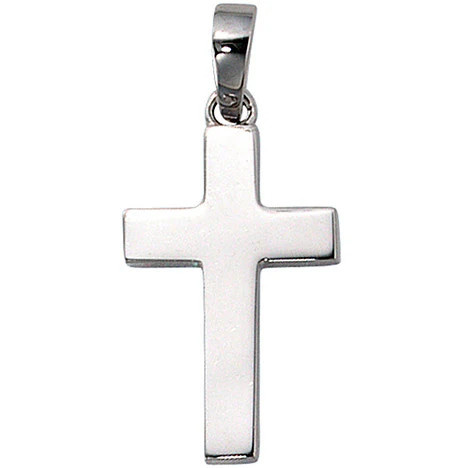 Colfem Anhänger Kreuz, 925 Sterling Silber, rhodiniert, Unisex - Bild 1
