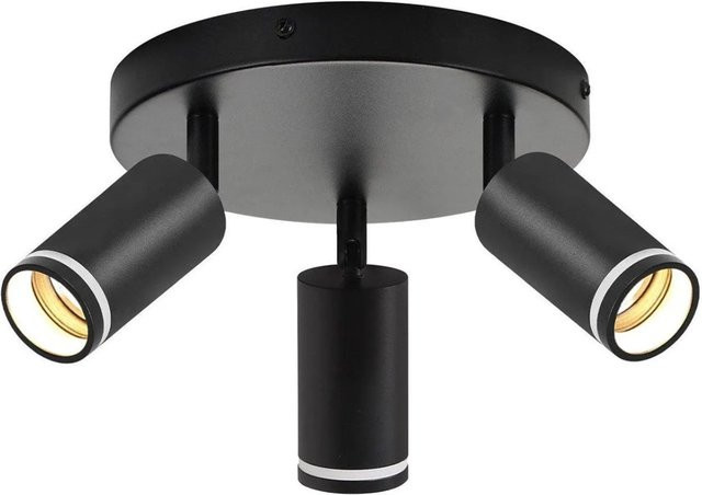 NETTLIFE Deckenstrahler aus Metall in Schwarz, modern und verstellbar mit GU10 LED-Leuchtmittel - Bild 1