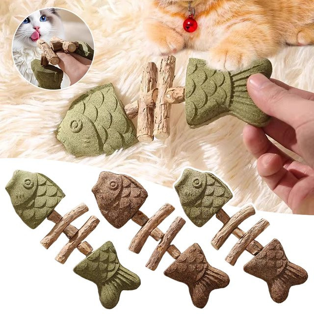 DOORSACCERY Katzen-Kaustäbchen, Fischgrätenform, 3-teiliges Set - Bild 1