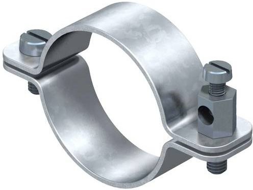 OBO Bettermann Erdungsschelle 942 11 aus Messing in Silber - Bild 1