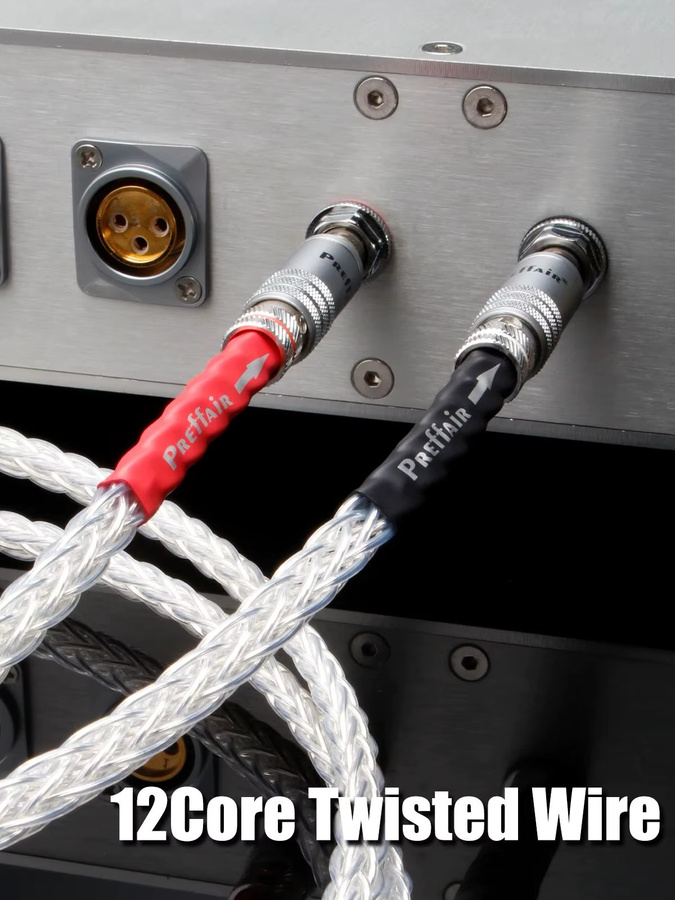 Preffair RCA-Signalkabel Paar 7N OCC Versilbert mit PTFE-Abschirmung für Audiophile Anwendungen - Bild 6