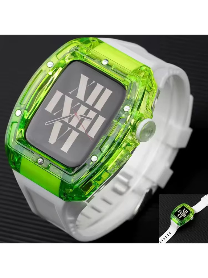 FancyWrist Uhrenarmband Silikon, Transparentes Glacier-Gehäuse-Modifikationsset, Apple Watch Ultra 2 49 mm 45 mm 44 mm, Iwatch Serie 9 8 7 6 SE 5 4 - Bild 3