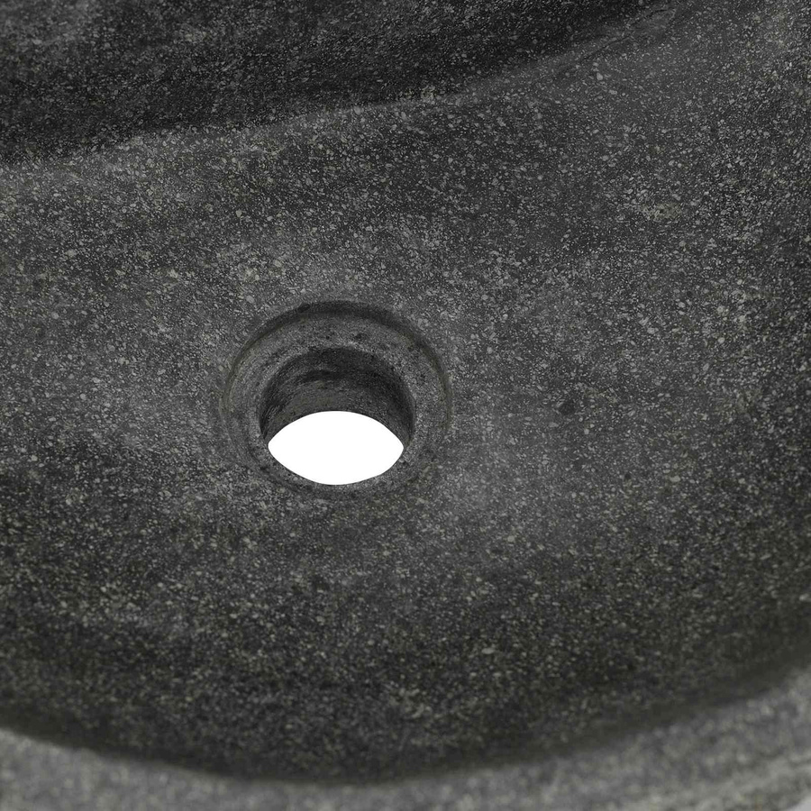 vidaXL Waschbecken in Grau Flussstein, B/T/H: 45 x 35 x 15 cm - Bild 6