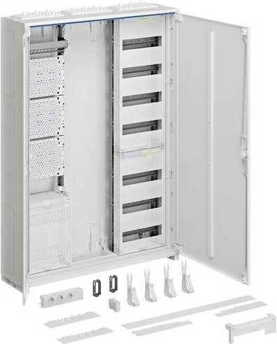 Hager Systemschrank Aufputz Verteilerverteiler aus Stahl in Weiß B: 80,0 cm, H: 110,0 cm, T: 20,5 cm - Bild 1