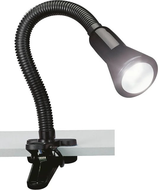 Trio Klemmleuchte Flexo Schwarz, verstellbare Arbeitsleuchte mit Clip, H x B x T: 30,0 x 8,2 x 30,0 cm - Bild 1