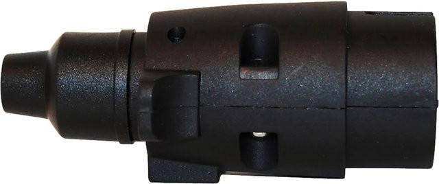 Las 7-poliger Kunststoff-Stecker für PKW Anhänger in Schwarz und Silber - Bild 1