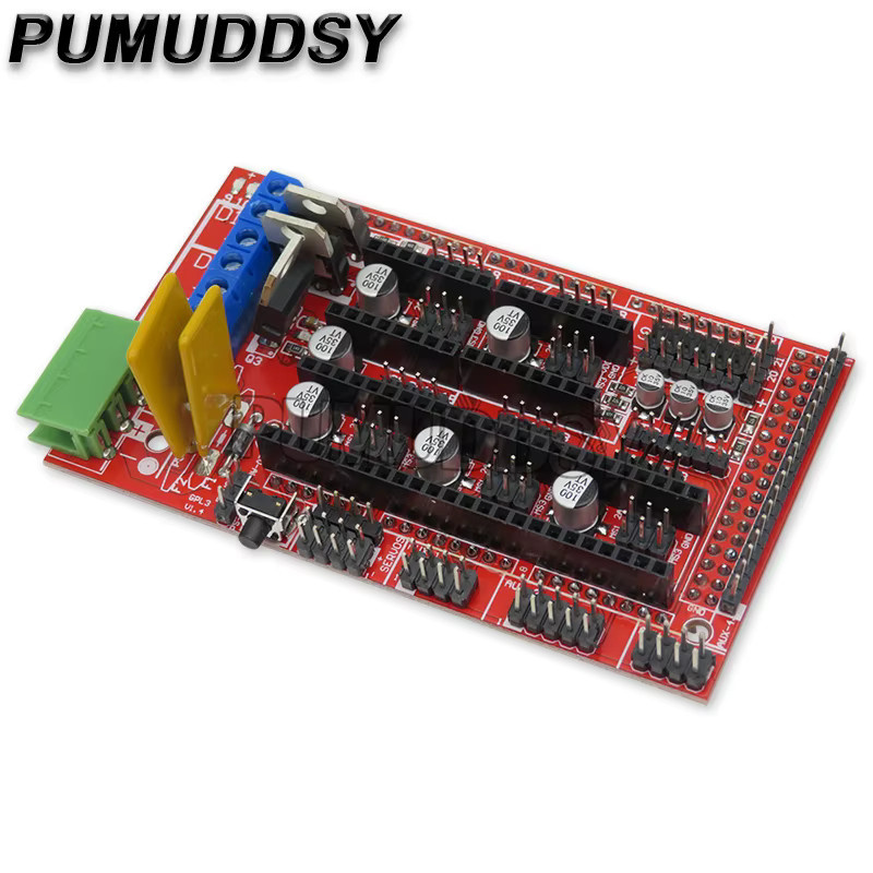 PUMUDDSY RAMPS 1.4 Panel Motherboard für 3D-Drucker in Rot und Schwarz - Bild 2