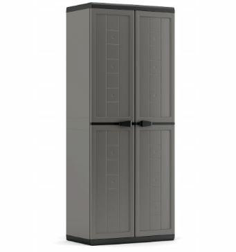 Keter Gartenschrank Jolly in Grau mit mattem Finish und internen Regalböden - Bild 2