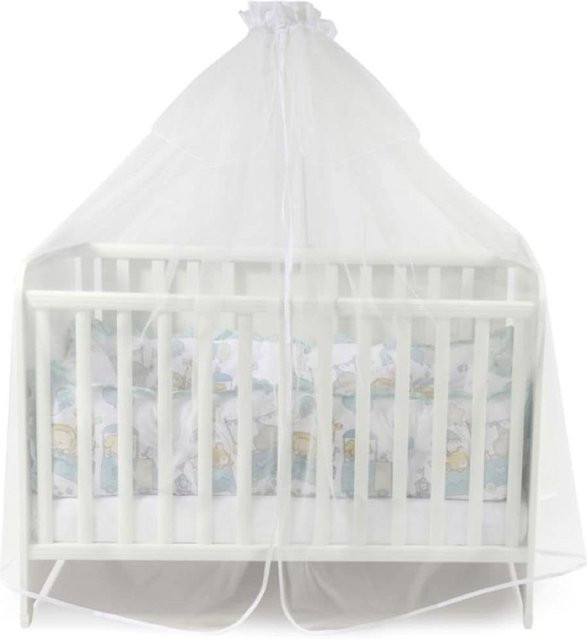 Lorelli Babybetthimmel Baldachin mit Insektenschutz in Weiß, 480 x 150 cm - Bild 1