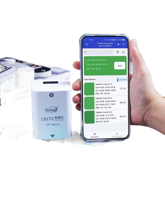 Hisitek Digitales Kolorimeter LS171 Tragbares Farbmessgerät für Pantone, NCS, RAL, CMYK und Kunststofffarben mit D/8 Technologie - Bild 4