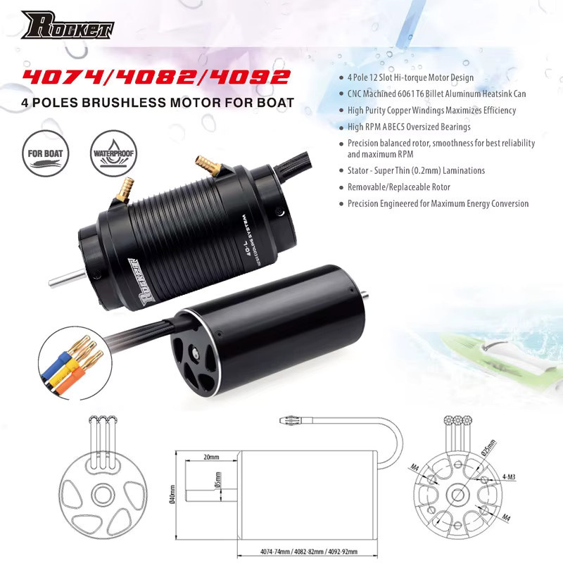 Rocket Bürstenloser Motor Wasserkühlmantel, RC-Car - Bild 2