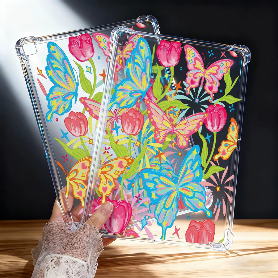 Silikon Schmetterlings Schutzhülle für Apple iPad in Multicolor - Bild 3