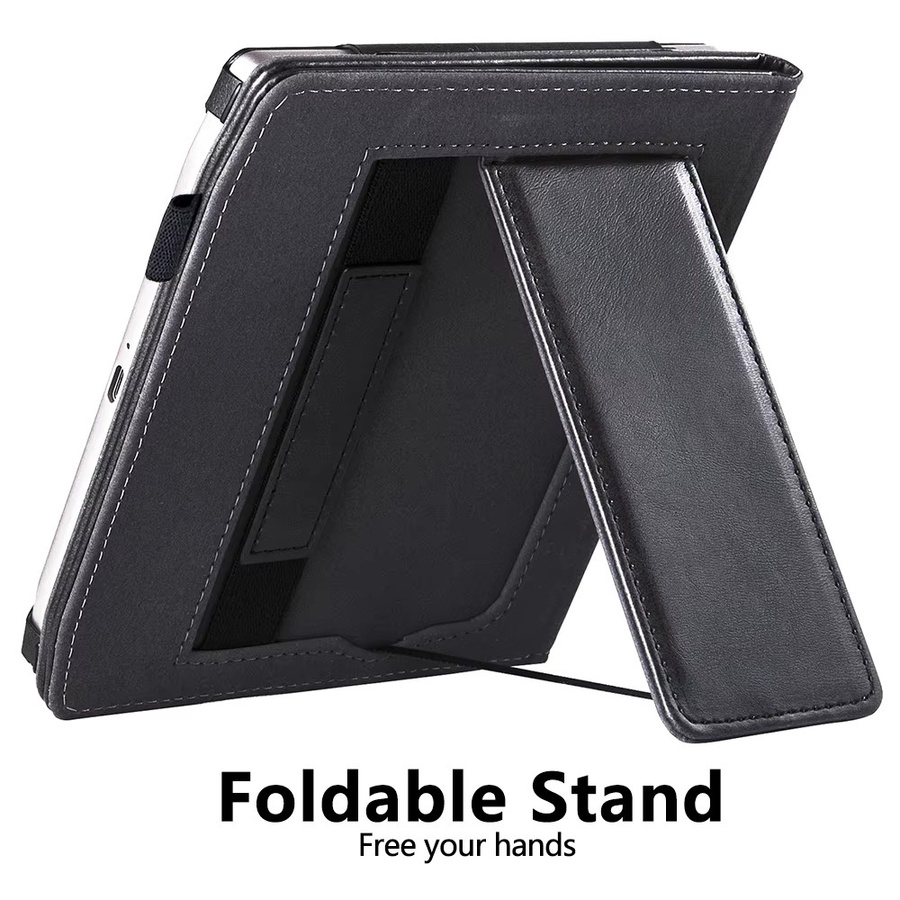 YOUQEEC Schutzhülle für Pocketbook Era PB700 7 Zoll E-Book Reader mit Schlafmodus, Handunterstützung und Ständer, stoßfest und sturzsicher, Schwarz - Bild 6