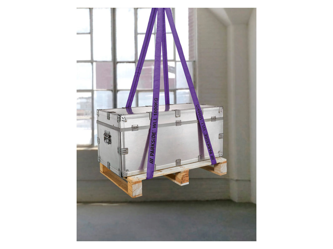 Parkside Hebeschlinge 4er Set in Purple mit 2m Länge und Tragkraft bis zu 2000kg - Bild 2