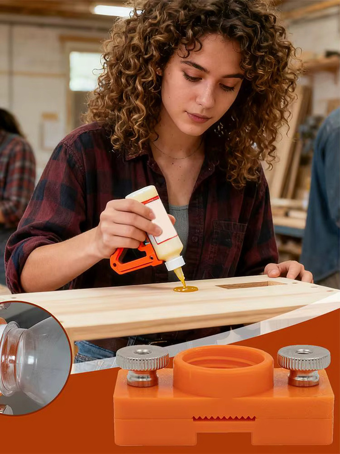 Kleber Applikator Roller für die Holzbearbeitung und Kantenanleimung in Orange - Bild 6