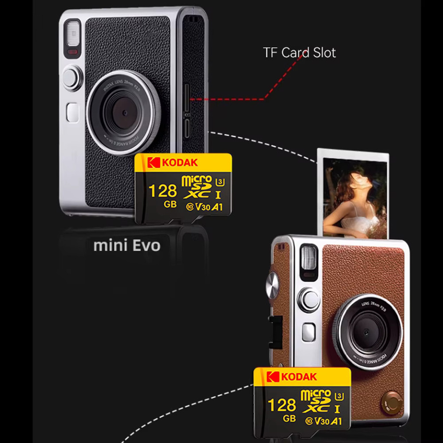 Kodak MicroSD-Speicherkarte 128 GB für Fujifilm Instax Mini Evo zur Speicherung von 4K-Videos und Fotos - Bild 4