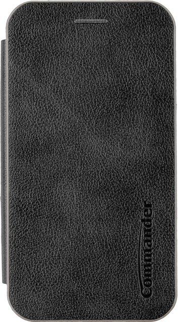COMMANDER CURVE Book Case DELUXE Schutzhülle für Samsung A14 5G in Elegant Royal Black - Bild 1