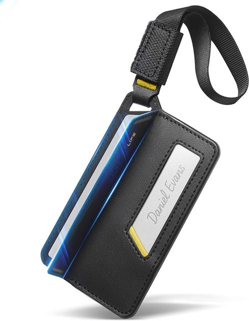 Spigen Luggage Tag LF510 Kofferetikett für Handgepäck, Schwarz - Bild 1