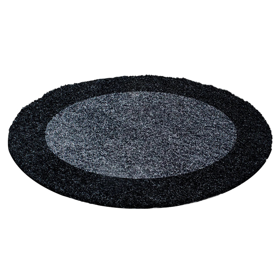 Ayyildiz Hochflorteppich Life 1503 in Anthrazit, runder Teppich mit Bordüren-Design, Durchmesser: 160 cm - Bild 2