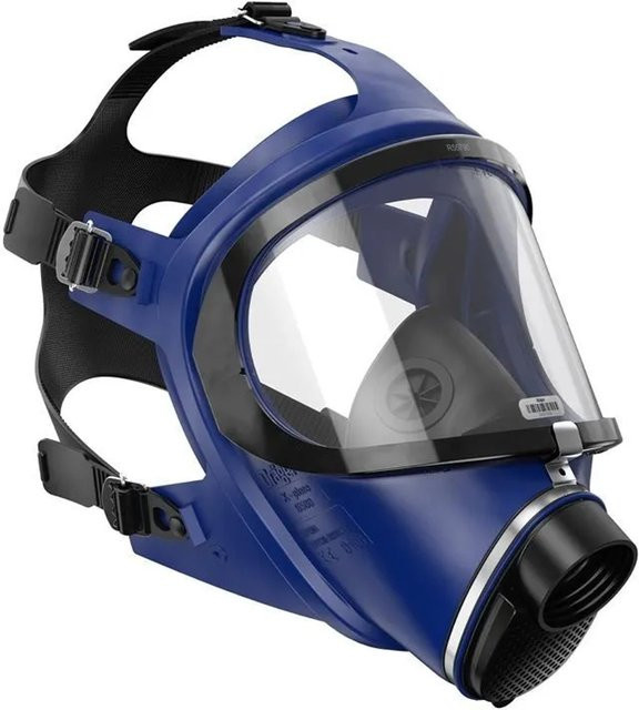 Dräger X-plore 6570 Si/bl-pc-ra-k/sw Einfilter Vollmaske mit Sprechmembran aus Silikon in Blau - Bild 1