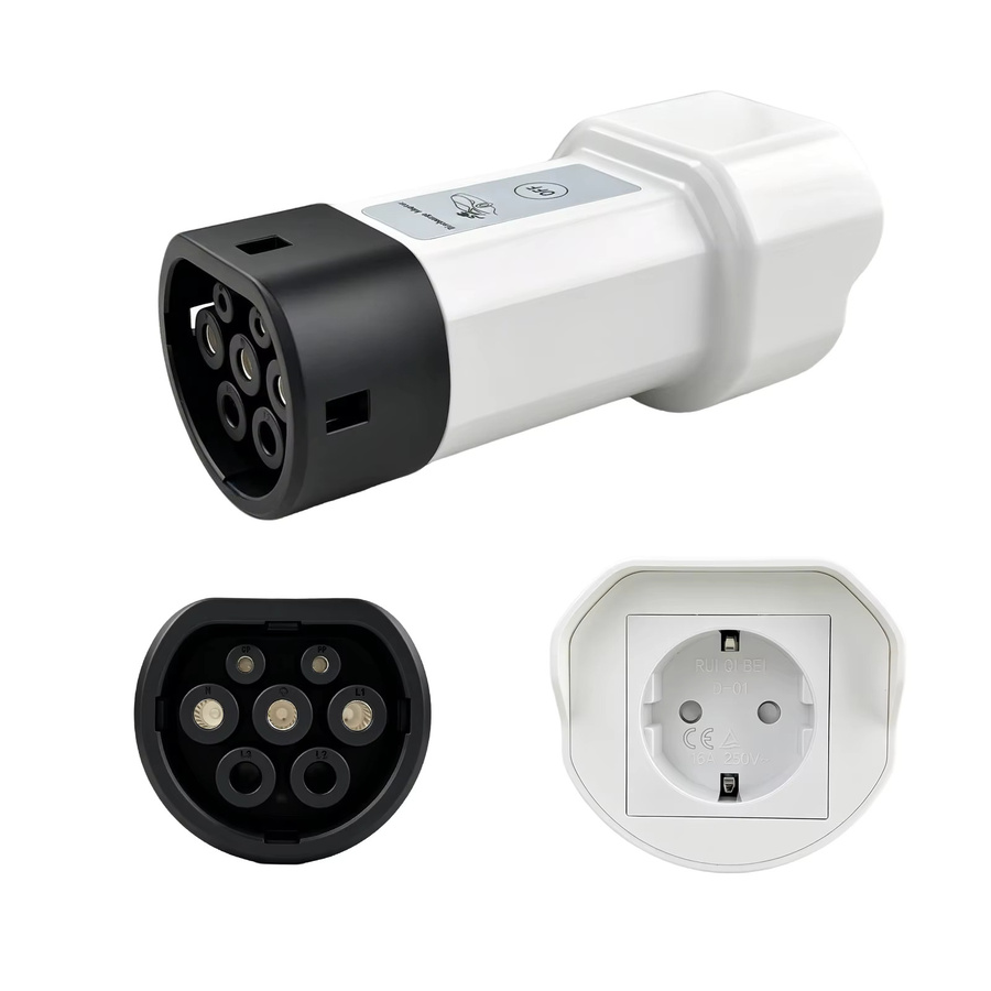 EVqiaoyi V2L Typ2 Entladegerät-Adapter für Elektroautos zu EU-Steckdose in Weiß, kompatibel mit Omoda 9, Jaecoo J7, BYD Atto 3, DM-i, Geely EX5, Starray EM und Xpeng G6 - Bild 4