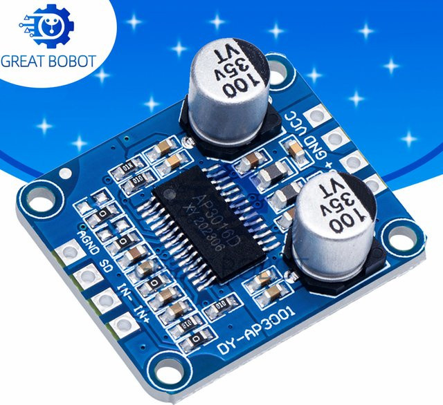 Baishundianzi BS Hochleistungs-Digitalverstärkermodul Mono Klasse D Audio-Leistungsverstärkerplatine in Blau für Lautsprecher DC 8V-24V 4-8 Ohm 30W-300W - Bild 1