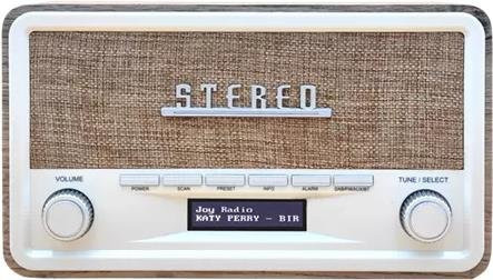 Denver DAB-18LW Retro Radio mit DAB+, Bluetooth und Wecker in Light Wood - Bild 3