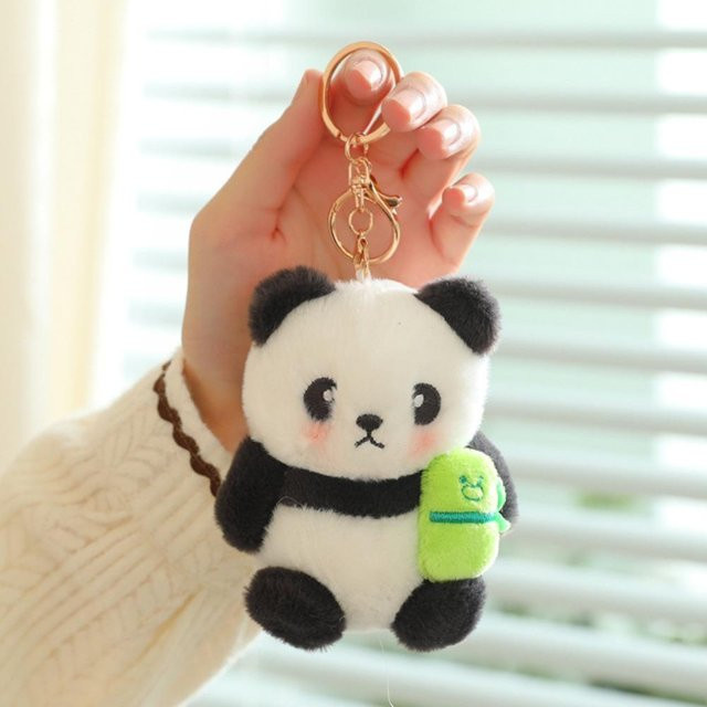 Linyi toy Cartoon Panda Puppe, Plüsch Panda Anhänger, braun - Bild 1