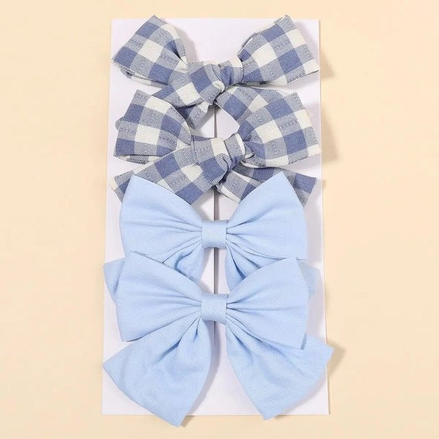 BABY BOWS Haar Clips Bogen, 4 Stück, Blau, Kinder - Bild 1
