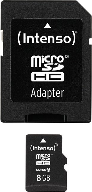 Intenso High Performance microSDHC-Speicherkarte 8 GB Class 10 in Schwarz inkl. SD-Adapter - Bild 2