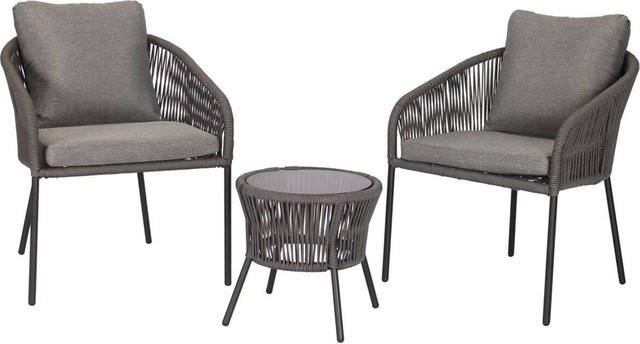 Pocoline Balkonset Lisa in Schwarz aus Stahl und Metall im modernen Design - Bild 1
