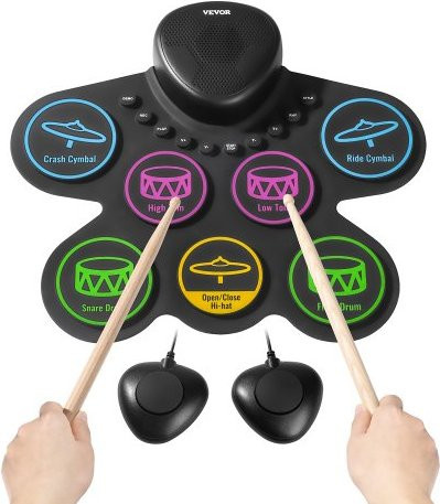 VEVOR Electric Drum Set Roll-up Drum Practice Pad mit 7 Pads - Bild 1