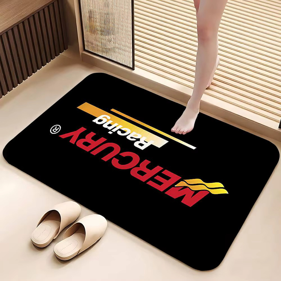 Mercury Racing Antirutschmatte für Badezimmer und Eingangsbereich, schwarz, B/T: 60 x 40 cm - Bild 2