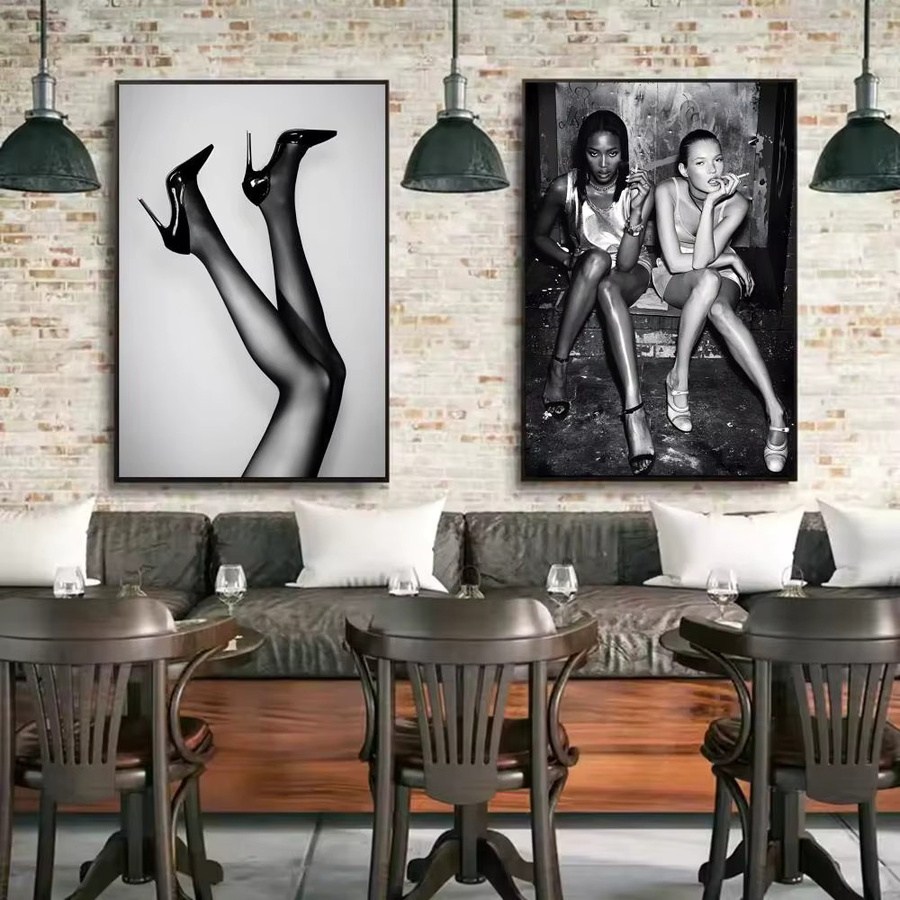 K-KateS Moderne Kunst Poster M-Moss Mode Papierdruck in Schwarz, Portrait, ohne Rahmen - Bild 5