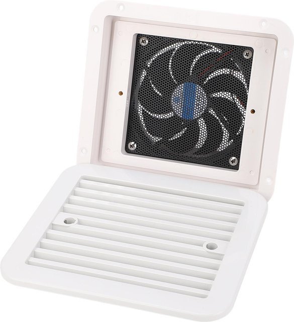 Fishine Seitenlüfter für Wohnmobil und Wohnwagen, Einweg-Abluftventilator 12V, 3.6W, Farbe: Weiß, B/H: 20,5 x 18,5 cm - Bild 1