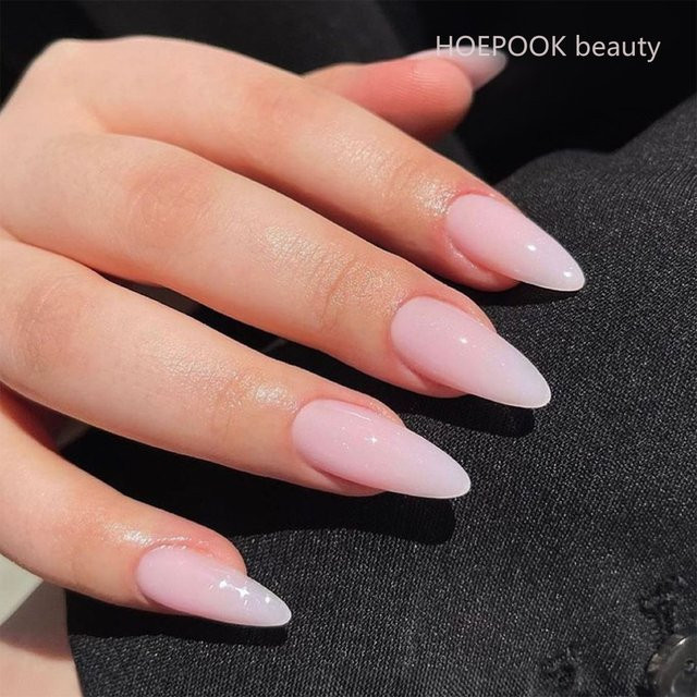 HOEPOOK Press on Nails, rosa Farbverlauf, glänzend, 24 Stück - Bild 1