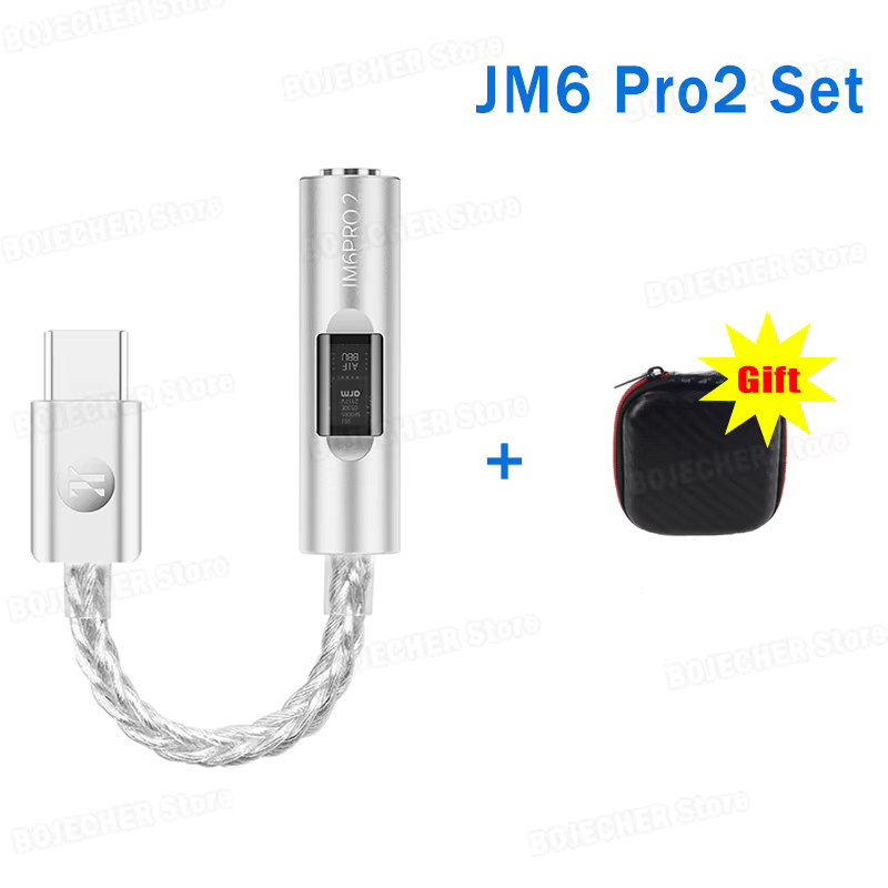 JCALLY JM6 Pro2 Digitaler Audio-Decoder DAC-Adapter mit CX31993 und MAX97220 OPAMP-Chip, USB-C auf 3,5 mm Kopfhörerverstärker, Silber - Bild 6