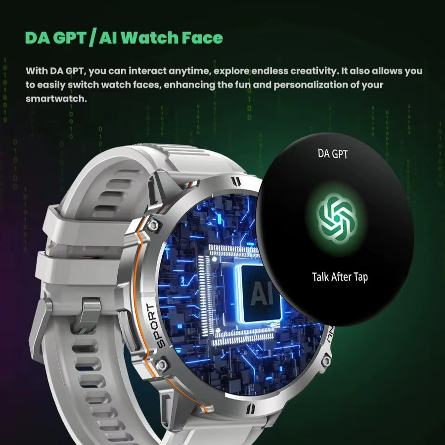 Uhoofit Smartwatch, 1,73 Zoll, Silber, Silikon, Unisex - Bild 2