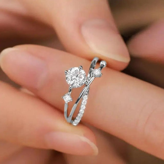 YIRAN Jewelry Ring, Kupfer, Zirkonia, Damen - Bild 1