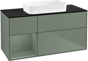 V&B Waschtischunterschrank Finion mit rechten Regalen, lackiert, B/T: 120 x 60 cm - Bild 1
