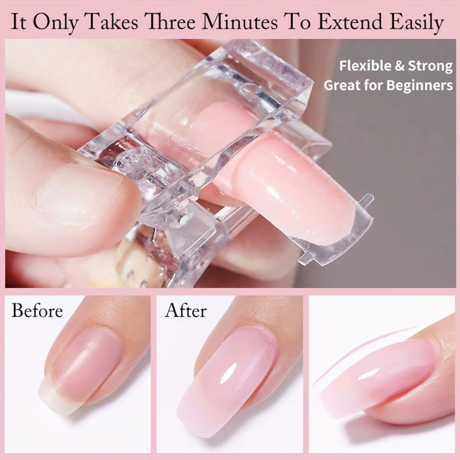 NOCIS Gel-Nagelverlängerungsgel, 4-teiliges Set, glänzend - Bild 4