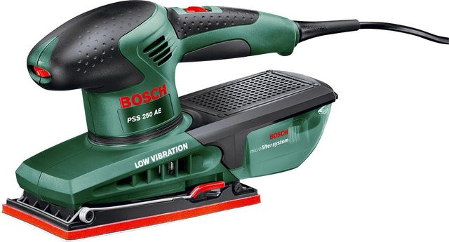 Bosch Schwingschleifer PSS 250 AE in Grün mit 250 W Leistung, Schleiffläche: Breite: 9,3 cm, Tiefe: 18,5 cm - Bild 1
