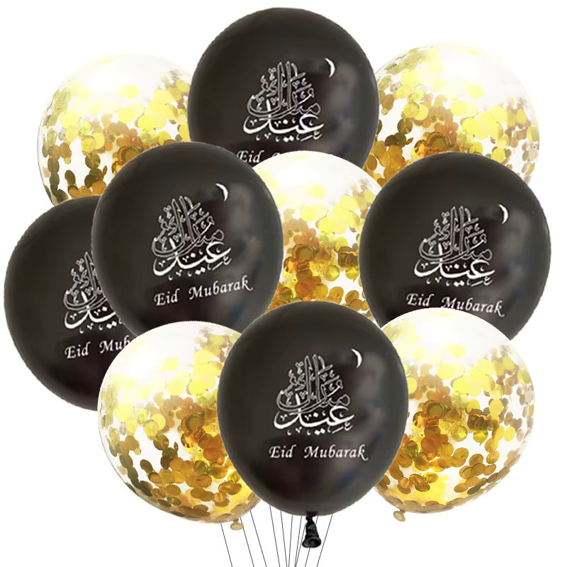 10 Stück KUKUZHU Latex Ballons für Ramadan und Eid in Lila - Bild 2