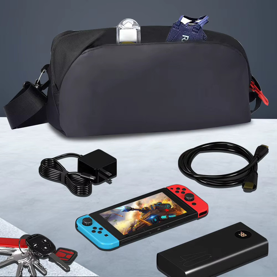 Asus Rog Ally Schutztasche aus 900D Oxford Gewebe in Schwarz mit verstellbarem Schultergurt - Bild 3