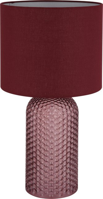 Tischleuchte SOFIA von GLOBO Lighting in Rot mit Glas und Textil - Bild 1
