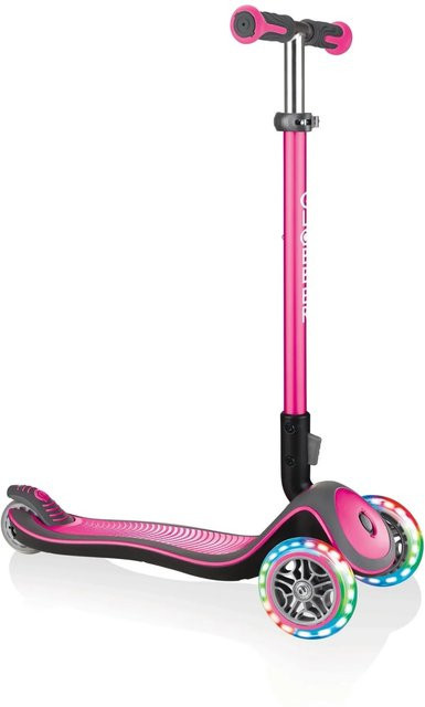 Globber Elite Deluxe Lights Tretroller 3-Rädrig Höhenverstellbar Dunkelblau - Bild 1