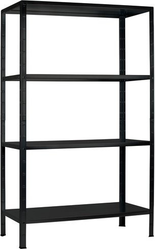 SCHULTE REGALWELT Grundregal aus Metall in Schwarz, B/T/H: 180 x 100 x 35 cm - Bild 1